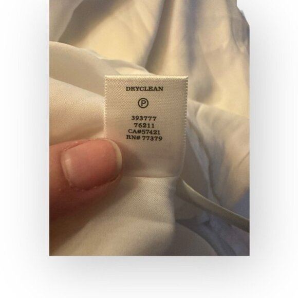 🆕 NWT Banana Republic 6 White Formal Wrap Front Cap Sleeve A Line Dress - Picture 10 of 10